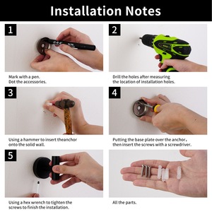 GXY Stainless Steel Towel Bar <b>Set</b> Wall Mounted Bathroom Hardware Kit Corrosion Prevention - Product Image 4