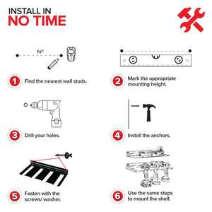 <span class=keywords><strong>ชั้น</strong></span><span class=keywords><strong>วาง</strong></span><span class=keywords><strong>ของ</strong></span>แบบลอยตัว ปรับระดับได้ รับน้ำหนักมาก สำหรับจัดเก็บเครื่องมือไฟฟ้า <span class=keywords><strong>ติด</strong></span><span class=keywords><strong>ผนัง</strong></span> สำหรับเครื่องมือไร้สาย แบตเตอรี่ ใช้ในครัว โรงรถ ห้องทำงาน โรงเก็บของ - Product Image 4