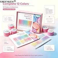 Gel de construction pour ongles 12 couleurs 30ml, texture crème soyeuse, sans TPO ni HEMA, gel de construction pastel OEM
