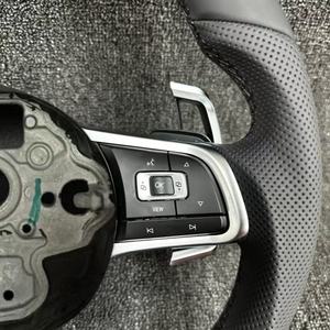 Volante Redondo <span class=keywords><strong>de</strong></span> Cuero Completo <span class=keywords><strong>de</strong></span> Repuesto para Volkswagen VW Passat Golf 7 MK7 Mk7.5 Polo Tiguan <span class=keywords><strong>Jetta</strong></span> GTI, Gran Venta - Product Image 4