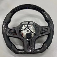 Volant de voiture ergonomique en fibre de carbone forgée et cuir, 3 branches, pour BMW Série 2-6, Supra, G20, F20, E92, F32, E87