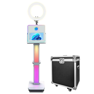 Machine Photobooth Premium avec écran tactile LCD 15,6 pouces, éclairage LED et support, pour selfies, avec montage rapide - Product Image 5