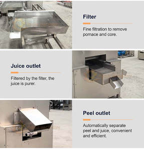 Sistema de exprimidor de prensa de doble rollo Industrial de funcionamiento continuo de autolimpieza de alta eficiencia Máquina extractora de jugo de prensa de tornillo - Product Image 6