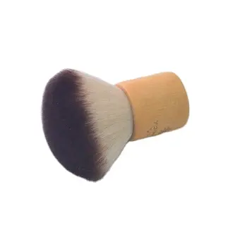 Convenient Customized Makeup Brush with Single Wooden Handle Powder & Blusher Fan Brush for Foundation & Eyeliner Application