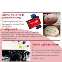 Imprimante à jet d'encre TIJ automatique pour l'impression sur les œufs avec convoyeur pour la date, le logo, le code QR, avec écran tactile haute résolution
