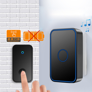 <span class=keywords><strong>Timbre</strong></span> inalámbrico con botón de encendido automático, batería libre, rango de operación de 150M, 60 melodías, enchufe - Product Image 1