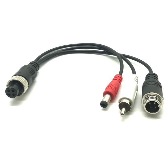 Aviation Female Head to Aviation Male Head Video RCA Male Head Audio DC Male Head Vehicle Video MDVR Adapter Cable