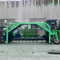 Retourneur de compost tracté par tracteur, flexible et polyvalent pour petites usines d'engrais, connexion rapide, prix de gros usine