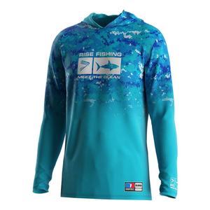 Camiseta de Surf Profesional de Manga Larga con Protección UPF 50+, Secado Rápido, Resistente a la Lluvia, Jersey con Capucha para Pesca UV - Product Image 1