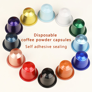 Coque de <span class=keywords><strong>capsule</strong></span> de <span class=keywords><strong>café</strong></span> DIY jetable en <span class=keywords><strong>aluminium</strong></span> auto-adhésive pour remplissage manuel de poudre, coque de <span class=keywords><strong>capsule</strong></span> à haute teneur en matières grasses - Product Image 1