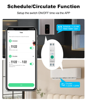 Sakelar Pemutus Sirkuit WIFI Smart Switch 63A 1P dengan Pengukuran Daya, Pemantauan, Timer, dan Relay untuk Rumah Pintar dengan Kontrol Jarak Jauh Nirkabel