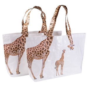Custom Portable Animal <strong>Prints</strong> <strong>Giraffe</strong> Snakeskin Film Covered Waterproof Woven Shopping <strong>Bag</strong> Large Capacity Storage Exhibition - Product Image 6