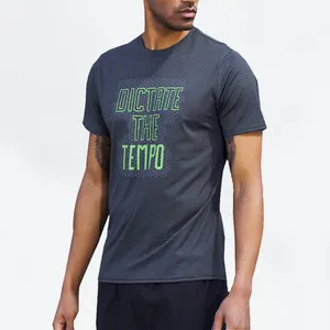 定制字母印花 t恤男士运动 t恤户外锻炼跑步穿宽松健身上衣批发便宜的衣服