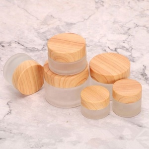 Envase de Vidrio Esmerilado Transparente de Alta Gama de China, Tarro de Crema con Tapa de Bambú, Tarro de Vidrio de Lujo con Tapa de Madera, 30 ml, 50 ml, 100 ml - Product Image 3