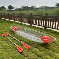 Vente en gros Bateau transparent Fun Canoë Multijoueur Kakay Bateau transparent bateau en plastique