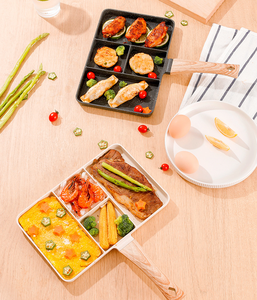 <span class=keywords><strong>2022</strong></span> NOUVELLE arrivée <span class=keywords><strong>Tik</strong></span> <span class=keywords><strong>Tok</strong></span> Vente chaude 27CM Ustensiles de cuisine 4 sections oeuf poêle poêle à frire en pierre - Product Image 3