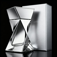Flacon de parfum en verre transparent de luxe de 75 ml avec bouchon et emballage en boîte, design unique, neuf, vente en gros d'usine OEM