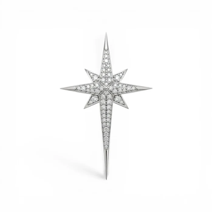 Collection de Broches Interstellaires de Luxe en Or Blanc 18K Plaqué Or, Design Inspiré du Cosmos, Idéales pour Fêtes et Mariages Étoilés - Product Image 1