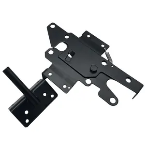 SANKINS Black Safety Stainless Steel Wood Fence Post Latch Vinyl Fence Gate Latch