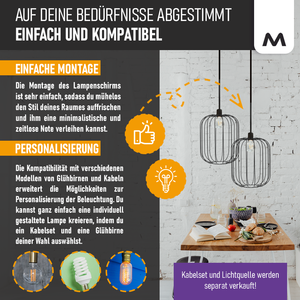 Diseño geométrico Pantalla colgante Dia. Cubierta de la carcasa de la lámpara de araña de metal de alambre de 30 cm para decorativo - Product Image 4