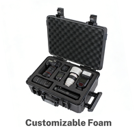 Étui de transport en plastique résistant aux intempéries et aux chocs, personnalisable avec mousse perforée, étui de voyage portable