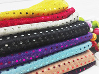 Tissu pailleté métallique de 3 mm, tissu en maille de polyester tricoté, tissu à paillettes pour décoration de fête