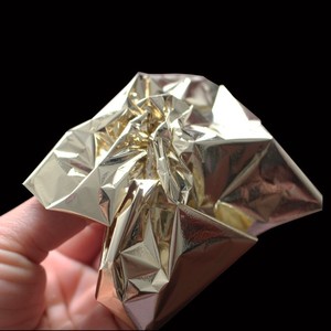 Láminas <span class=keywords><strong>de</strong></span> <span class=keywords><strong>Papel</strong></span> Estampado <span class=keywords><strong>con</strong></span> Imitación <span class=keywords><strong>de</strong></span> Oro <span class=keywords><strong>de</strong></span> Taiwán, Color Plata Champán, Estilo Antiguo, Tradicional y Moderno, 14*14cm, Paquete <span class=keywords><strong>de</strong></span> 1000 Unidades para Dorado - Product Image 4