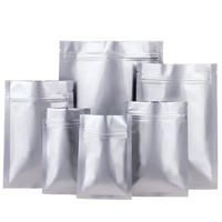 Argent de qualité alimentaire Autoclave vide thermoscellable feuille d'aluminium ordinaire Mylar sac ouvert haut emballage en vrac stockage des aliments cornue pochette