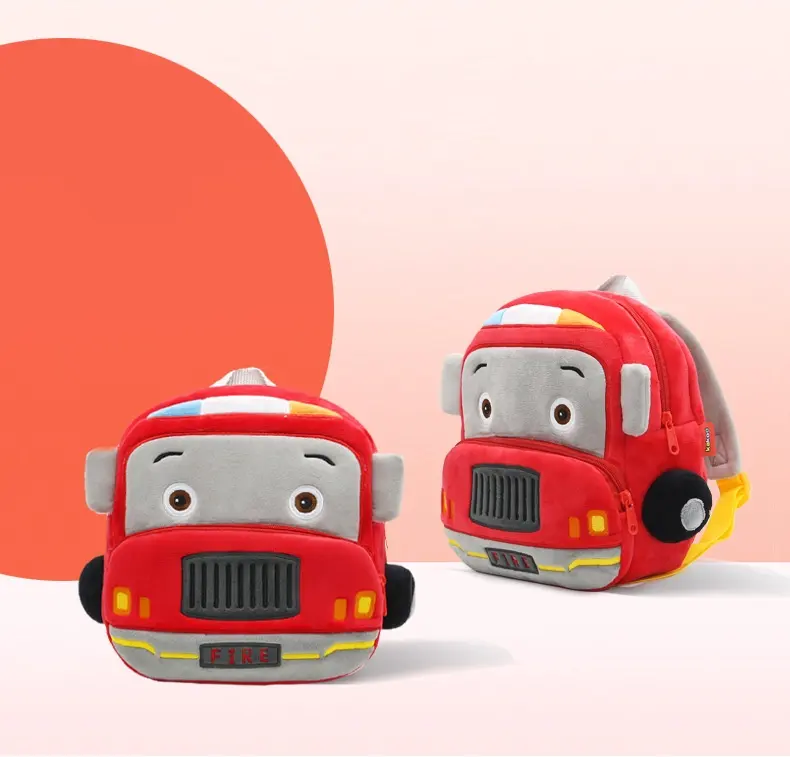 Vendita calda 3D simpatico cartone animato borsa da scuola peluche zaino per auto ragazzi, ragazze, bambini e zaini