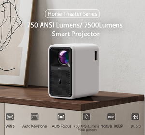 Projecteur intelligent LED LCD CRE 750 ANSI Lumen FHD Android 9 WiFi 2.4G/5G Haut-parleurs 10W Mise au point automatique Prêt pour 4K Portable - Product Image 2