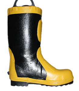 รองเท้าดับเพลิงนิรภัยสำหรับนักผจญเพลิง ได้รับการรับรองมาตรฐาน CE ตามมาตรฐาน EN20345 พื้นเหล็กหุ้มยาง - Product Image 2