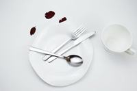 Ensemble de table à manger minimaliste de style frais nordique avec vaisselle en acier inoxydable