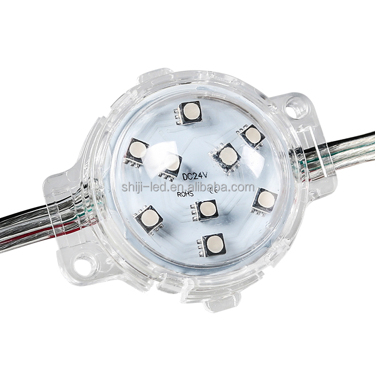 Programmable 40mm Smart Pixel LED Point Lights 9LEDs SMD3535 RGB IP67 Addressable UCS2903 DC24V Landscape