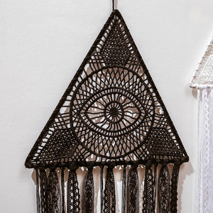 Hecho a mano de Bohemia negro diseño de pared decoración del hogar Decoración decoración Macrame atrapasueños - Product Image 3