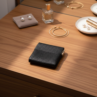 Pochette à bijoux en cuir PU avec fermeture automatique, logo personnalisé, mini pochette à bijoux mignonne, portable, pour voyage, pour bagues, boucles d'oreilles et autres bijoux