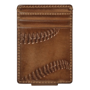 Porte-cartes de visite vintage en cuir véritable ultra-fin à fentes multiples, personnalisable avec logo, haut de gamme et léger, pour l'international - Product Image 1