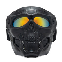 Masques tactiques d'Halloween, masques de moto, masque coupe-vent intégral, masque de squelette protecteur pour le cosplay, pour la conduite à vélo