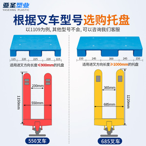 Plastic Forklift Pallet Large Flat Nine Legged 4 Way Entry Single Faced Warehouse Moisture Proof <b>Mat</b> Platform <b>Board</b> - Product Image 4