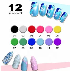 Nieuwe Nail Producten Van 3D Gel Uv Gel, Sculptuur Uv Gel 20 Kleur Nagels Art Lijm Verf