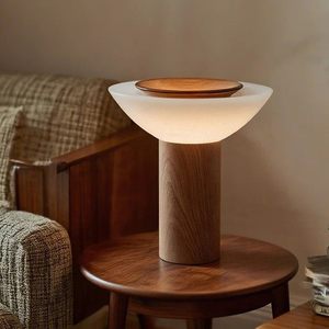 ZEN โคมไฟตั้งโต๊ะไม้เนื้อแข็งสไตล์อิตาลีสมัยใหม่ E27 LED 220V ถนอมสายตา วิลล่า ห้องนั่งเล่น ห้องนอน โคมไฟข้างเตียง - Product Image 4