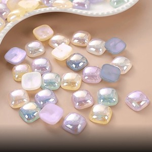 Nouveauté brillant 10-20mm multicolore arrondi carré résine Ranbow breloques pour bricolage pinces à cheveux coque de téléphone matériel - Product Image 2