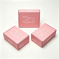 Rosa Damen- und Kindersandalen mit Absatz, Anpassbare Kleidung, Recycelbare Großhandelsverpackung, Biologisch Abbaubare Papierbox