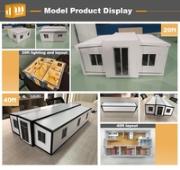 Casa Contenedor Expandible de 20 pies, Mini Casa Prefabricada con Iluminación para Planificación de Proyectos