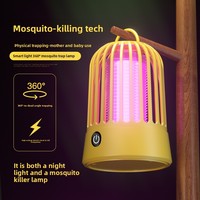 Nuevo Matamosquitos Eléctrico No Tóxico para el Hogar con Clasificación IP33, Trampa de Doble Uso con Luz UV para Interiores/Exteriores, Repelente para Camping