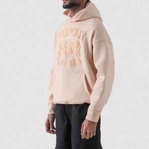 OEM Luxe Lourd Tendance Arrivée de Haute Qualité Premium Personnalisé Nouvelle Mode Imprimé Hiver Hommes Pullover Hoodies avec Poche - Product Image 4