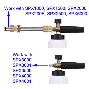 Pistola de Espuma para Lavado de Autos de 1L, Cañón de Espuma Profesional con Adaptador, Serie Sun Joe Spx - Product Image 3