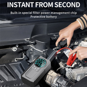 Xe nhảy khởi động với máy nén khí di động 12V nhảy khởi động điện ngân hàng Pin gói pin Lithium tăng cường - Product Image 4