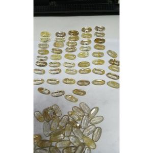 M.Y.GEMS - Gema de Cuarzo Rutilado Dorado Natural de Alta Calidad, Corte Ovalado de 8x16 mm, Certificada por Terceros, Suelta para Joyería - Product Image 2