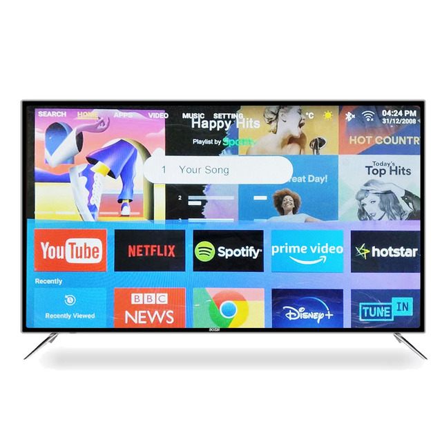 New Design Factory 65 Inches Explosion-proof Tempered TV With Smart Android TV Television 4K 2K 65inch 4k Smart Television