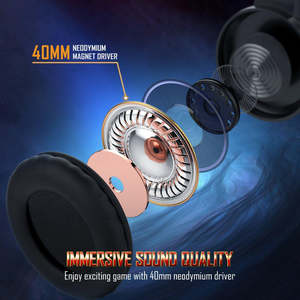 <span class=keywords><strong>ONIKUMA</strong></span> K19 venta al por mayor logotipo personalizado Cancelación de ruido Gamer auriculares ordenador PC Gaming auriculares con micrófono - Product Image 2